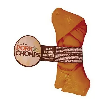 Premium Pork Chomps DT206-1WV Dog Chew, Roasted Pork Skin Flavor