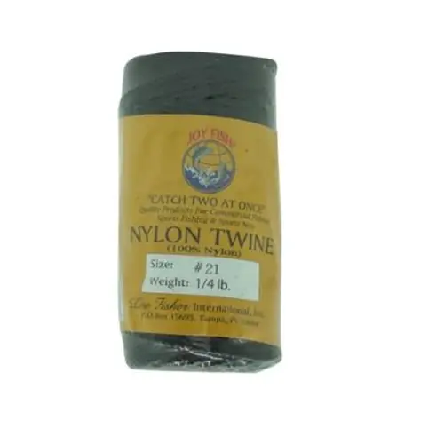JOY FISH TNTB-21Q Twisted Twine, 21 Dia, 690 ft L, Nylon, Black