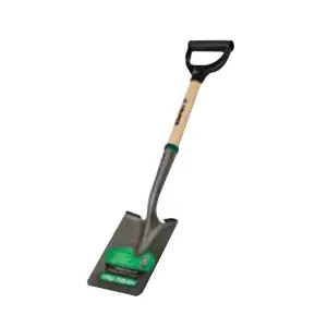 TRUPER TRU TOUGH 31197 Trunk Buddy Square Point Shovel, 16 ga Gauge, American Ash Handle, D-Style Handle