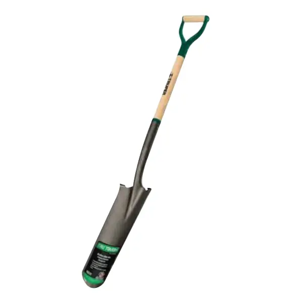 TRUPER TRU TOUGH 31284 Drain Spade, 16 in L Blade, 16 ga Gauge, American Ash Handle, D-Style Handle