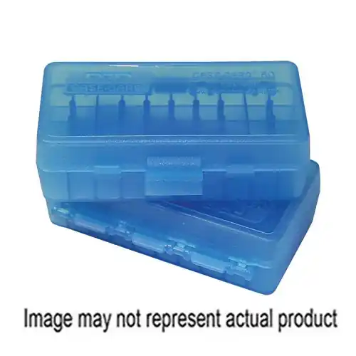 MTM P-50 P50-45-24 Handgun Ammo Box, 50 Storage, Clear Blue