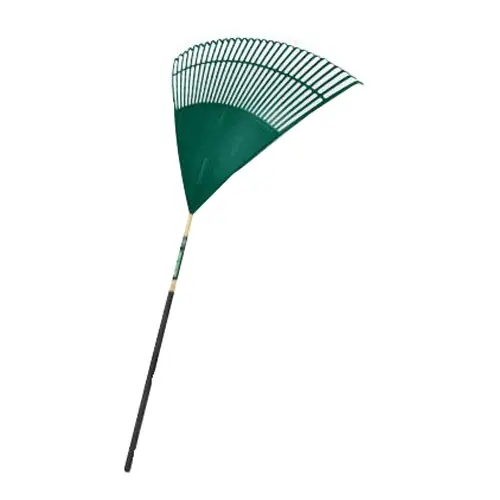 TRUPER 30478 Leaf Rake, Poly Tine, 30 in W Tine, American Ash Handle, 36 in L Handle