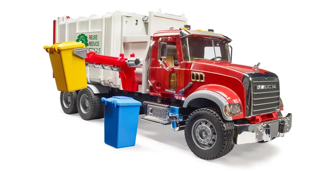 Bruder 1 16 Mack Granite Side Loading Garbage Truck