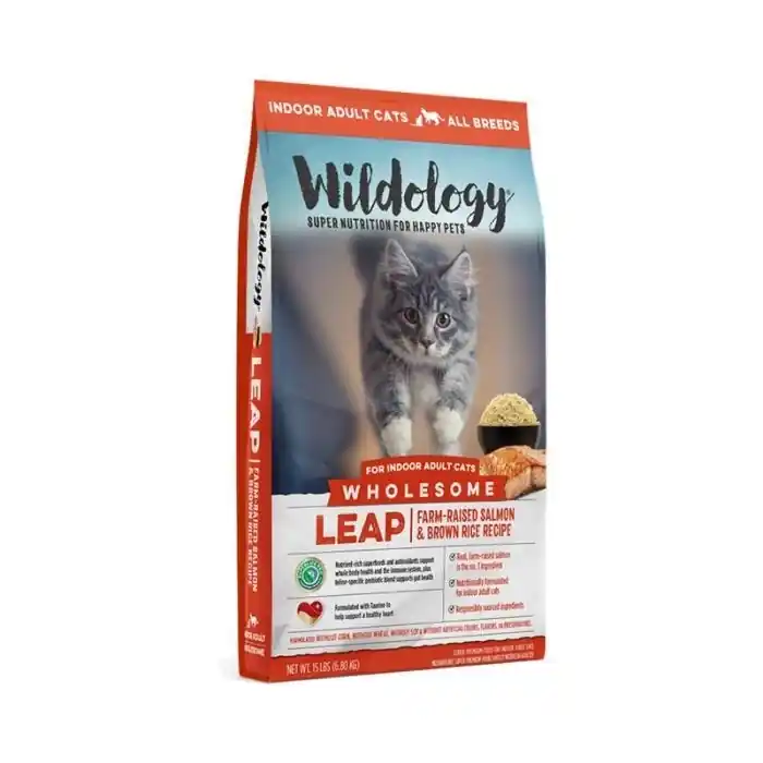 Wildology Leap Salmon & Rice Indoor Adult Dry Cat Food - 15 lbs.