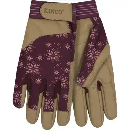 KincoPro Women’s Lined Burgundy Synthetic with Pull-Strap Gloves
