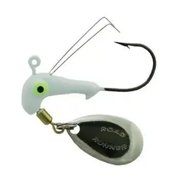 Road Runner by Blakemore Weedless W152-001 Barbed Jighead, 1/16 oz Tackle, Clear/White