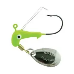 Road Runner by Blakemore Weedless W152-012 Barbed Jighead, 1/16 oz Tackle, Clear/Chartreuse
