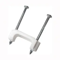 GB PS-50 Cable Staple, 1/2 in W Crown, 1-1/4 in L Leg, Plastic/Polyethylene