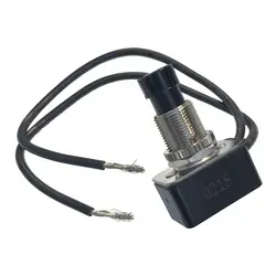 GB GSW-21 Push-Button Switch, 4/8/10 A, 125/250 V, SPST, Lead Wire Terminal, Plastic Housing Material, Chrome