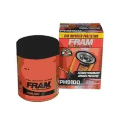 FRAM Extra Guard PH9100 Spin-On Oil Filter, 13/16-16 Connection, Fibers, Resin Filter Media