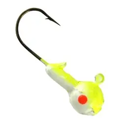 SOUTHERN PRO TACKLE 5HJ16-04 Hot Head Jig Fishing Lure, Chartreuse/White Lure