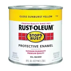 RUST-OLEUM STOPS RUST 7747730 Protective Enamel, Gloss, Sunburst Yellow, 0.5 pt Can