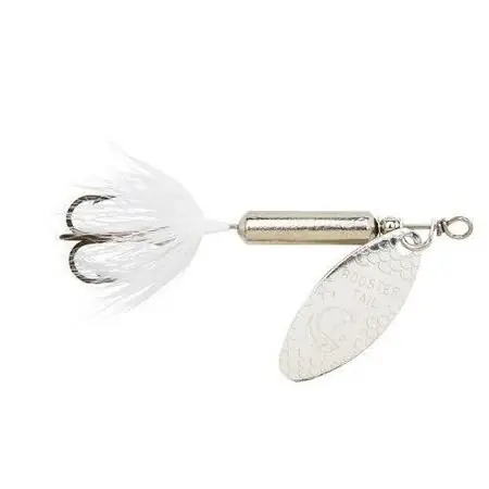 Worden‘s Rooster Tail 212CHWT Fishing Lure, Bass, Big Trout, Pike, Stripers, Chrome White Lure