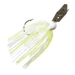 CHATTERBAIT CB14-02 Fishing Lure, Crankbait, Spinnerbait, Bass, Chartreuse/White Lure