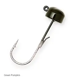 Z-MAN Finesse ShroomZ FJH15-01PK5 Jig Head, 1/5 oz, Green Pumpkin