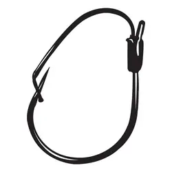 Gamakatsu 230911 Weedless Finesse Wide Gap Hook, HCS, Nickel Silver Black