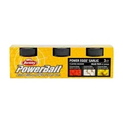 Berkley PowerBait Power Eggs FEMPG-AST1 Fishing Bait, Floating Magnum, 3, Small Jar
