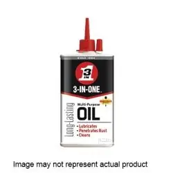 3-IN-ONE 6302459 Multi-Purpose Oil, Faint Citronella, Clear Amber, 3 oz Bottle