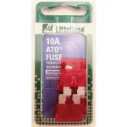 Littelfuse ATO Series 0ATO010.VP Blade Fuse, Automatic, Fast-Acting Fuse, 32 VAC/VDC, 10 A, 1000 A Interrupt