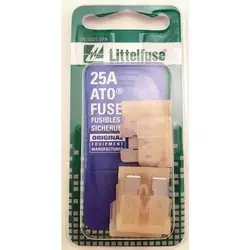 Littelfuse ATO Series 0ATO025.VP Blade Fuse, Automatic, Fast-Acting Fuse, 32 VAC/VDC, 25 A, 1000 A Interrupt
