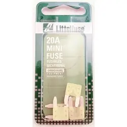 Littelfuse MINI 0MIN020.VP Blade Fuse, Automatic, Fast-Acting Fuse, 32 VAC/VDC, 20 A, 1000 A Interrupt