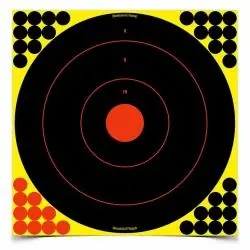 BIRCHWOOD CASEY Shoot-N-C BC-34185 Self Adhesive Bull‘s Eye Target, 5 Number of Targets, Paper