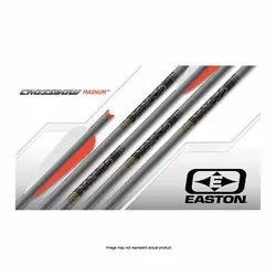 EASTON Magnum Crossbow 419347 Bolt, 20 in, Half Moon Nock, 7075-T9 Alloy/Carbon, Gray