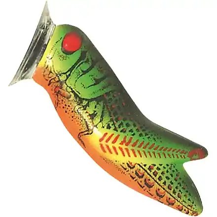 REBEL P73432 Crick Hopper Popper Fishing Lure, 2-Hook, Fire Tiger Lure