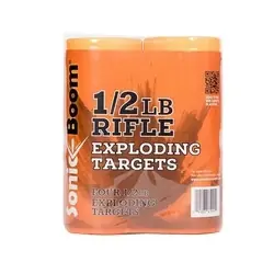 Sonic Boom SBTHP4P Exploding Rifle Target, 4 Number of Targets, Orange