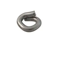 LEM 025 Hog Ring, 3/8 in Ring, 14 ga Wire, Steel, Galvanized