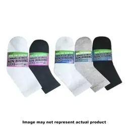 CH 2/9168-W-L Non-Binding Quarter Socks, L, Cotton/Nylon/Rubber, White