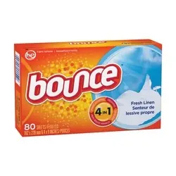 BOUNCE 82355 Fabric Softener Dryer Sheet, Fresh Linen