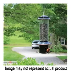 Squirrel-X 151-2PK Tubular Bird Feeder, 16.4 in H, 3.4 lb, Metal/Plastic, Oil-Rubbed Bronze, Hanging Mounting
