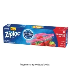 Ziploc 320 Storage Bag, 1 gal Capacity, Plastic