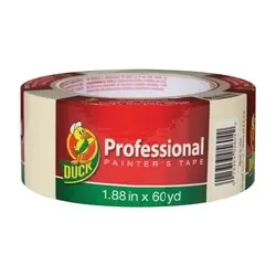 Duck Professional 1361966 Painter‘s Tape, 60 yd L, 1.88 in W, Beige