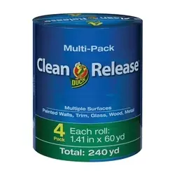 Duck Clean Release 240460 Painter‘s Tape, 60 yd L, 1.41 in W, Blue