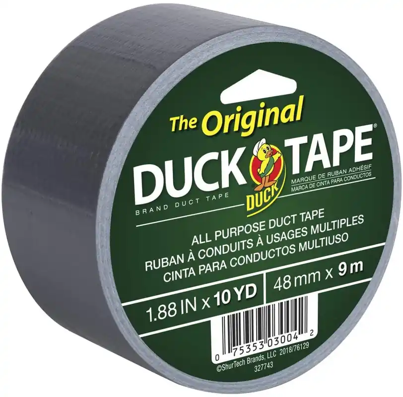 Duck 761288 Duct Tape, 10 yd L, 1.88 in W, Silver