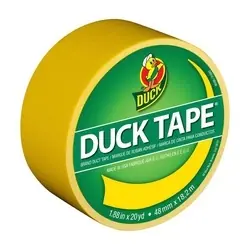 Duck 1304966 Duct Tape, 20 yd L, 1.88 in W, Yellow