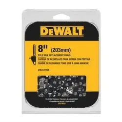 DeWALT DWO1DT608 Pole Saw Replacement Chain, Low-Vibration Chain, 8 in L Bar, 3/8 in TPI/Pitch, 34-Link