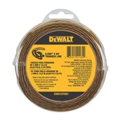DeWalt DWO1DT801 String Trimmer Line, 0.08 in Dia, 50 ft L, Yellow