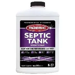 ROEBIC K-37 Septic System Treatment, Liquid, Straw, Earthy, Slightly Hazy, 1 qt Bottle