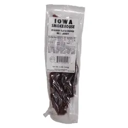 IOWA SMOKEHOUSE IS-5JP Beef Jerky, Cracked Black Pepper Flavor, 5 oz Pack