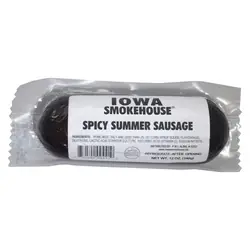 IOWA SMOKEHOUSE IS-SS12S Summer Sausage, Spicy Flavor, 12 oz
