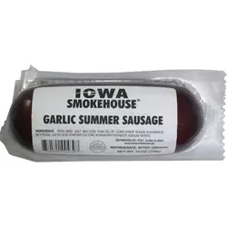 IOWA SMOKEHOUSE IS-SS12G Summer Sausage, Garlic Flavor, 12 oz