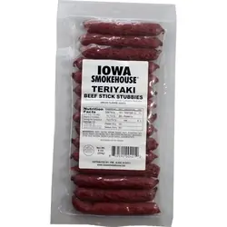 IOWA SMOKEHOUSE IS-8BSTT Beef Stick Stubbies, Teriyaki Flavor, 8 oz