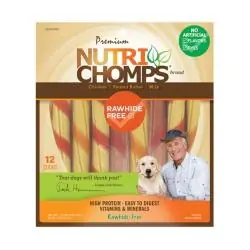 NutriChomps Wrapped Twist Dog Treat Assorted Flavors - 12 Count