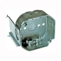 RACO 160 Octagon Box, 4.067 in OAW, 1-1/2 in OAD, 3.579 in OAH, 1-Gang, 3-Knockout, Steel Housing Material