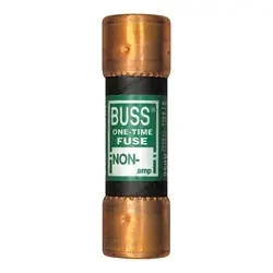 Bussmann NON-40 Cartridge Fuse, 40 A, 250 VAC/125 VDC, 50 kA Interrupt, Melamine Body