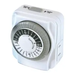 PowerZone TNI2423 Heavy-Duty Electromechanical Timer, 15 A, 125 V, 24 hr Time Setting
