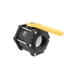 Greenleaf V300-FP Ball Valve, 3 in Connection, FNPT, 100 psi Pressure, Lever Handle Actuator, Polypropylene Body
